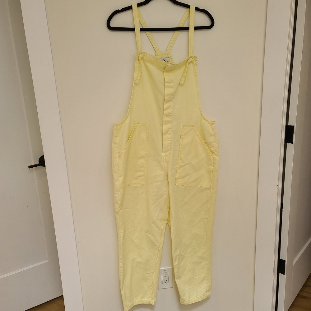 Jordache womens yellow overalls Large